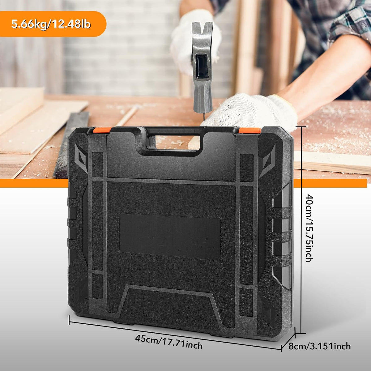 Home Tool Kit 157PCS Basic Household Auto Repair Tool Set Car Toolbox General Hand Tool Kit for Home Men Women DIY with Plastic Toolbox Storage Case Pliers Wrench Combination