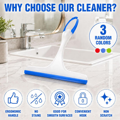 3 Pcs Shower Squeegee for Glass Doors, Car Window Squeegee, Streak-Free Mirror Cleaner Tool for Bathroom Kitchen Sink Countertop Tile Glass Shower Door Scraper Household Squeegees, with 3 Hooks