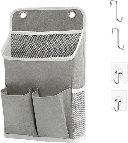 Hanging Basket for Organizing, Wall Organizer with Pockets and Over The Door Organizer，Can for Home, Closet, Office and Camper (1 White)