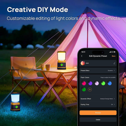 Consciot LED Battery Powered Camping Lantern, 1000LM, 4 Light Modes, IPX4 Waterproof Portable Tent Flashlight for Power Outages, Emergency, Hurricane, Hiking, Light Green, 2-Pack