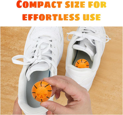 Reusable Shoe Deodorizer,Eco-Friendly Sneaker Balls,Long-Lasting Foot Odor Eliminator for Feet –Compact, Gym and Travel Freshener for Men, Women (6-Pack)