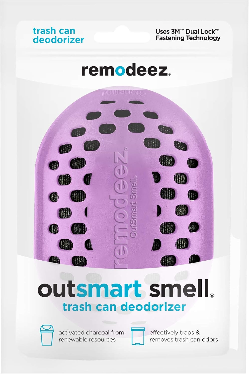 Remodeez Charcoal Trash Can Deodorizer with Adhesive Backing