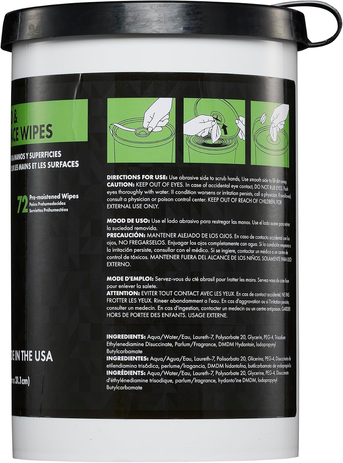 NatureGrit Hand & Surface Wipes: Heavy Duty Grease & Grime Removal, Degreaser Wipes for Mechanics, Workshop Use (1)