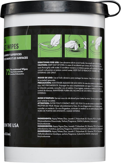 NatureGrit Hand & Surface Wipes: Heavy Duty Grease & Grime Removal, Degreaser Wipes for Mechanics, Workshop Use (1)