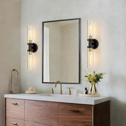 SANTOSTOCK Gold Battery Operated Wall Sconce Set of 2, 12000mAh Rechargeable Wall Lights with Remote Control, Wireless Dimmable Wall Lamps for Bedroom Living Room Bathroom Hallway Stairwell