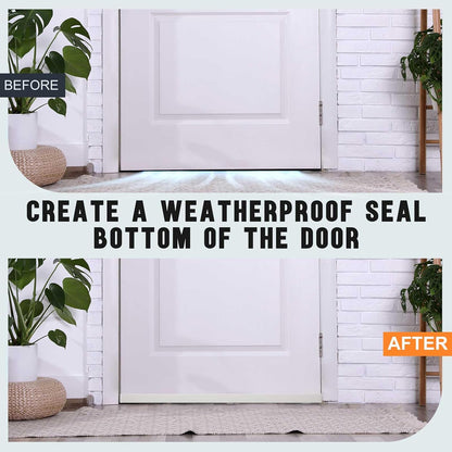 Pickmesh 4 Pcs 36 Inch Adjustable Storm Door Sweep for 1 to 1-2/5 in Bottom Seal Replacement Parts Under Draft Stopper Weather Stripping Threshold (White)