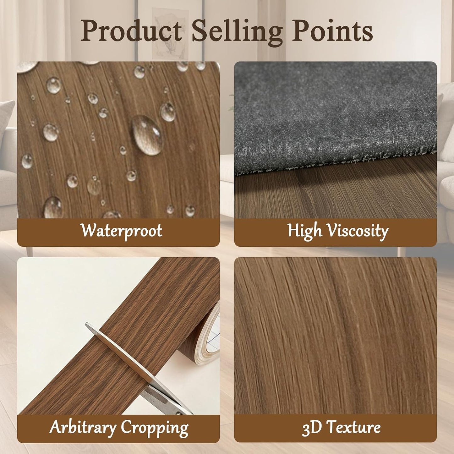 GSCIT Club Wood Grain Repair Tape, 2.4 inch X 15ft Self Adhesive Maple Grain Repair Patch for Tables, Chairs, Baseboards, Doors, Windows, Floors, Handicraft DIY. - Colors B