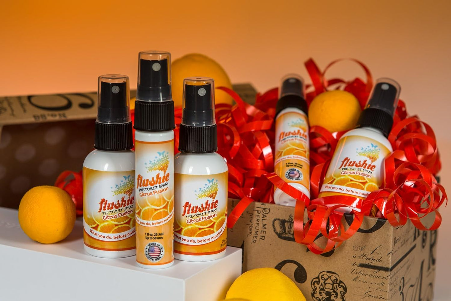 Flushie Pre-Toilet Spray Travel Size Toiletries Bathroom Spray for Toilet Deodorizer Traveling Essentials - Poop Odor Eliminator (Linen, 1oz 3pack)