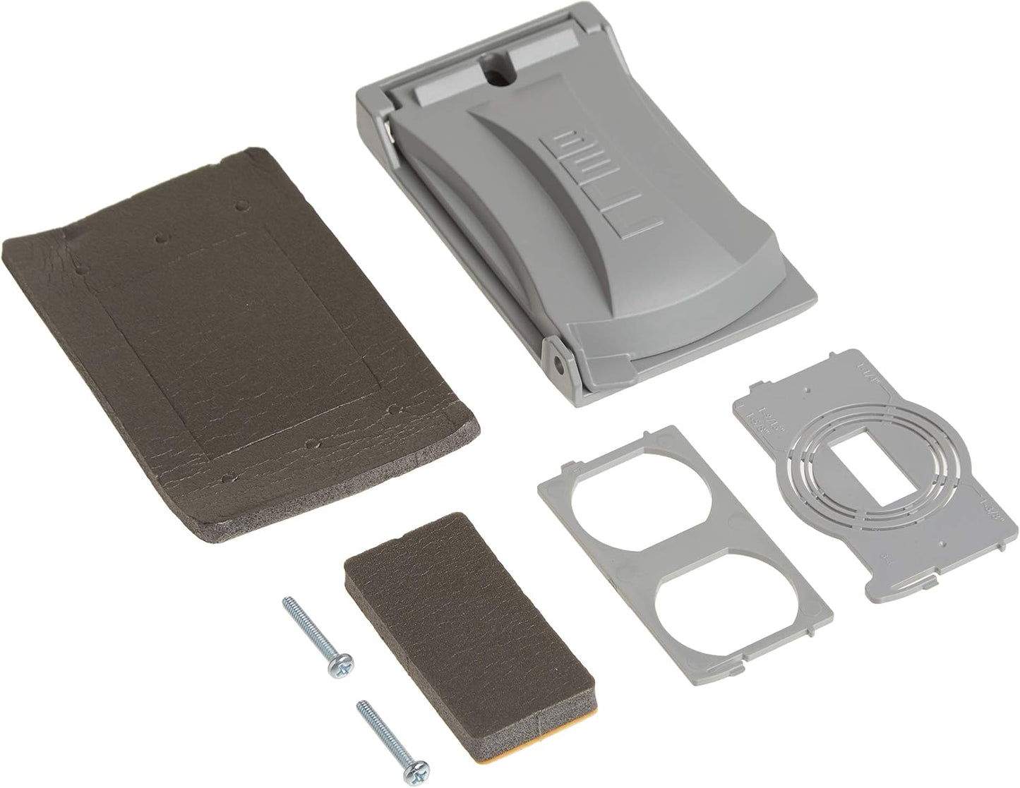 Hubbell Bell MX1050S Single-Gang Weatherproof Heavy Duty Universal Flip Cover, 2.87"W x 4.84"H, Gray Finish