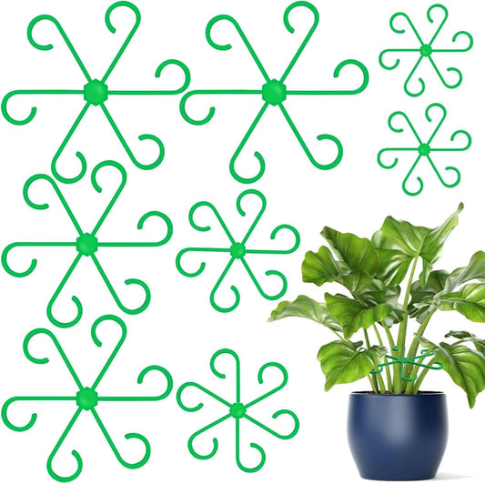 Brimoon 8pcs Plant Stem Support for Indoor Plants, 4 Sizes Reusable Monstera Plant Stem Stabilizer, Plant Stem Holder for Thriving Growth