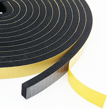 Weather Stripping Door Seal Strip, Strong Adhesive, Weatherproof, Reduce Noise, Gap Filler, Foam Insulation Tape for Doors and Windows (1/2 in x 1/4 in x 13 Ft), White