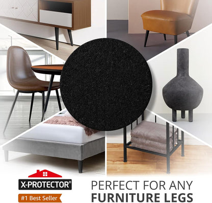 Felt Furniture Pads X-PROTECTOR - 10 Pack Premium 8”x6” Heavy Duty 1/5” Felt Sheets! Cut Furniture Felt Pads for Furniture Feet You Need – Best Furniture Pads for Hardwood Floors! Brown