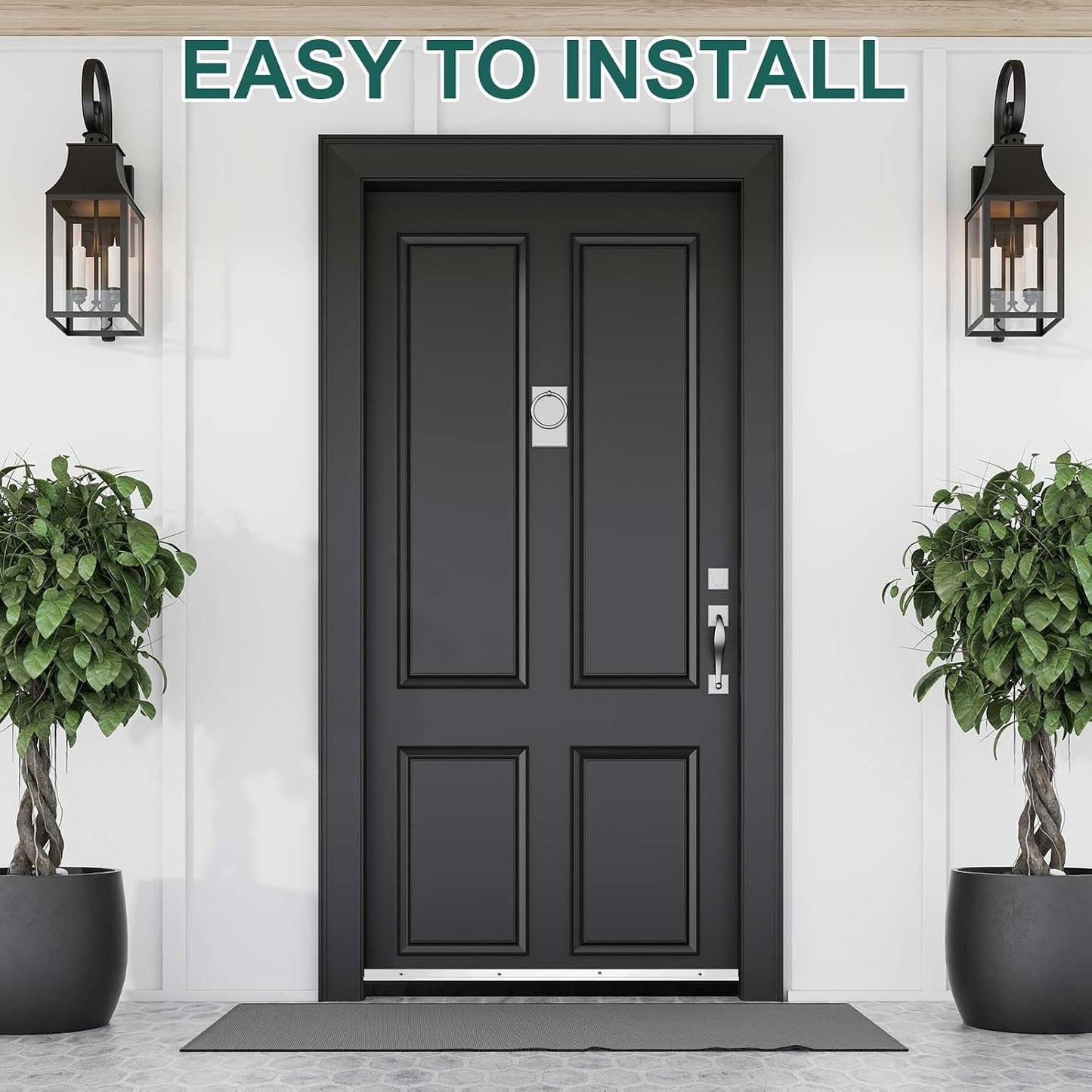 Frienda 2 Set Door Brush Bottom Sweep Brush Weather Stripping Aluminum Door Seal with Screws for Gaps up to 1 Inch, for Home, Commercial Gate, Fill Gaps Dust, Debris (1 x 36 Inch,Gray)