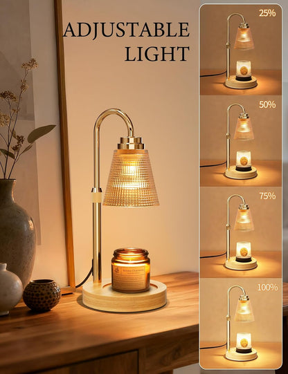 Candle Warmer Lamp with Timer Dimmable, Lamp Candle Warmer Birthday Gifts for Women, Black Adjustable Wax Melter Warmer for Jar Candles, House Warming Gift Home Decor