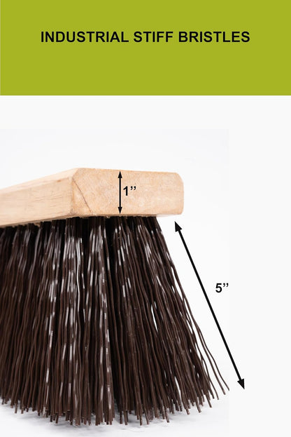16" Brown Polypropylene Street Broom