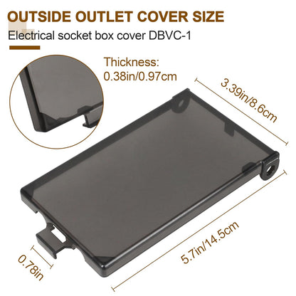 DBVC-1 Extra Duty 1-Gang Vertical Outdoor Outlet Cover for Arlington DBVR1C/DBVS1C/DBVM1C/60VC Electrical Box, Type 3r Enclosure Cover Clear 3-Pack