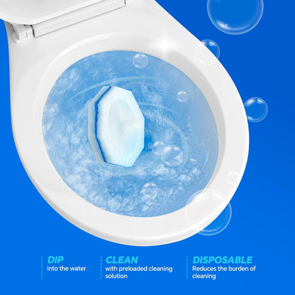 30 Toilet Bowl Refills Fits for Clorox Toilet Brush, Upgrade 3-Layer Disposable Bowl Cleaner Refills for Bathroom Cleaning, 3X Cleaning Power, No Falling Apart