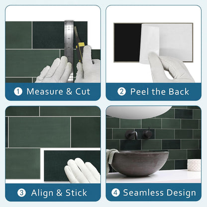 SUNWINGS 100-Sheet Subway Peel and Stick Backsplash Tile, 6" x 3" White Mixed Stone Composite Handmade Looks Self Adhesive Waterproof Wall Tile, Stick on Tiles for Kitchen Bathroom Shower Fireplace