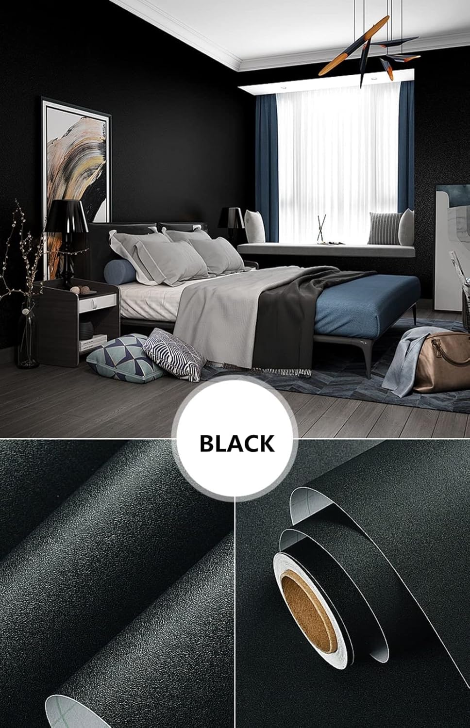 17.51in x400in White Wallpaper Peel and Stick Removable Modern White Contact Paper Self Adhesive Textured Decorative Wall Covering Bathroom Kitchen Cabinet Upgrade Thicker