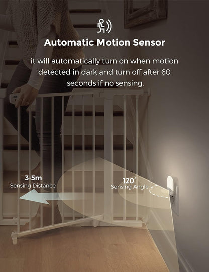 L LOHAS LED Motion Sensor Night Light, 2Pack, Motion Activated Night Light, Night Lights Plug into Wall Motion Sensor, 3000K Warm White, Adjustable Brightness 30/60LM, for Kids Adults Bathroom Bedroom