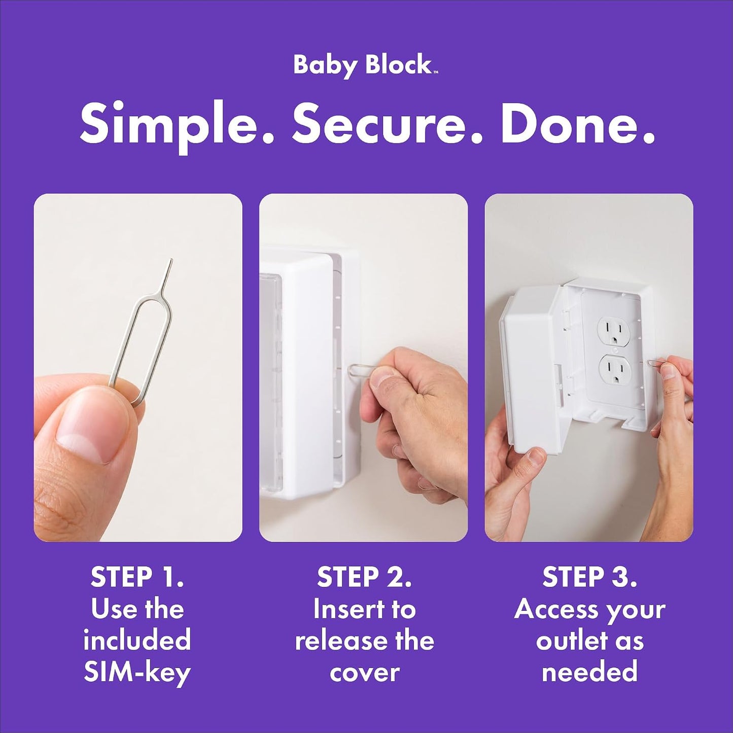 Outlet Cover Box Baby Proofing – Child Safety Outlet Protector Box for Plugs & Cords, Locking Childproof Plug Cover, Outlet Covers Baby Proofing Solution
