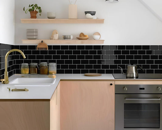 White Peel and Stick Backsplash Subway Tile 3D Brick Self Adhesvie Wall Tiles for Kitchen Bathroom Thick (10-Sheet, 12"×12") | Metro,Thick,Sticky,for Kitchen Splashbacks,Bathroom, (12"×12")