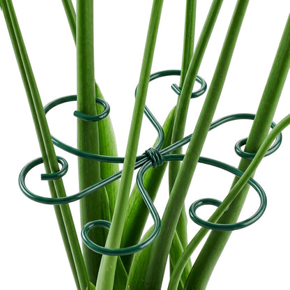 4PCS Monstera Plant Support, 4.1IN Green Metal Plant Stem Support Stakes, Adjustable Indoor Outdoor Potted Climbing Plant Stakes, Monstera Stabilizer Supports