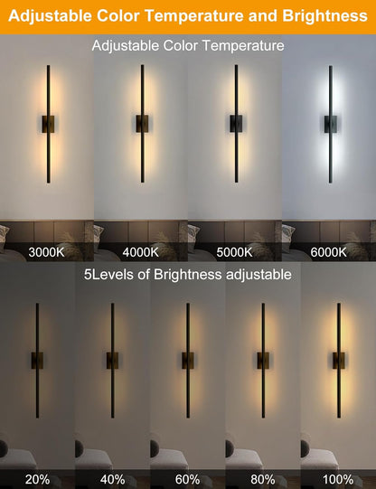 Battery Operated Wall Sconces Set of 2: 10000mAh Rechargeable Wall Lights with Remote, 360° Rotate 3000K-6000K LED Wireless Wall Light Fixtures Decor for Bedroom Living Room Hallway Picture Lighting