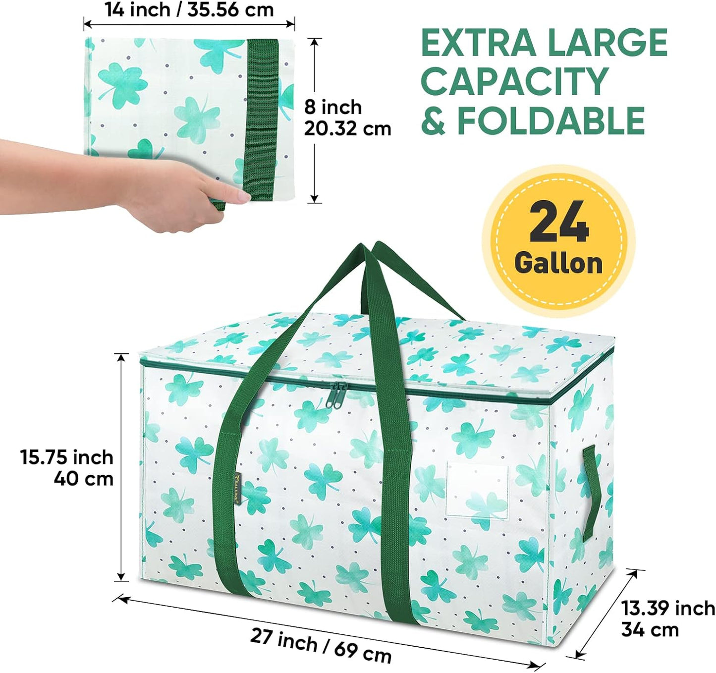 BALEINE 6-Pack Oversized Moving Bags with Reinforced Handles, Heavy-Duty Storage Tote for Clothes, Moving Supplies (Clear, 6-Pack)