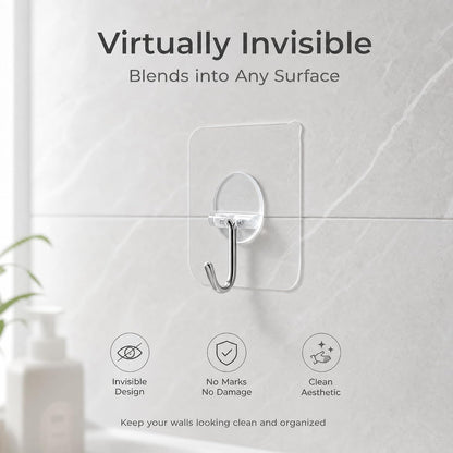 FOTYRIG Adhesive Hooks Heavy Duty, 15lb(Max) 180 Degree Rotating Wall Sticky Hooks for Hanging Wall Hangers Without Nails Seamless Stick on Bathroom Kitchen Office Outdoors-10 Packs