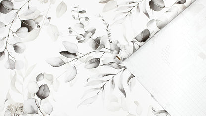 Floralplus Peel and Stick Wallpaper Boho Leaf Removable Wallpaper for Bathroom Renter Leaf Contact Paper for Locker Shelf Liner Vinyl Adhesive Wallpapers Wall Mural Decor 17.5 in x 118 in