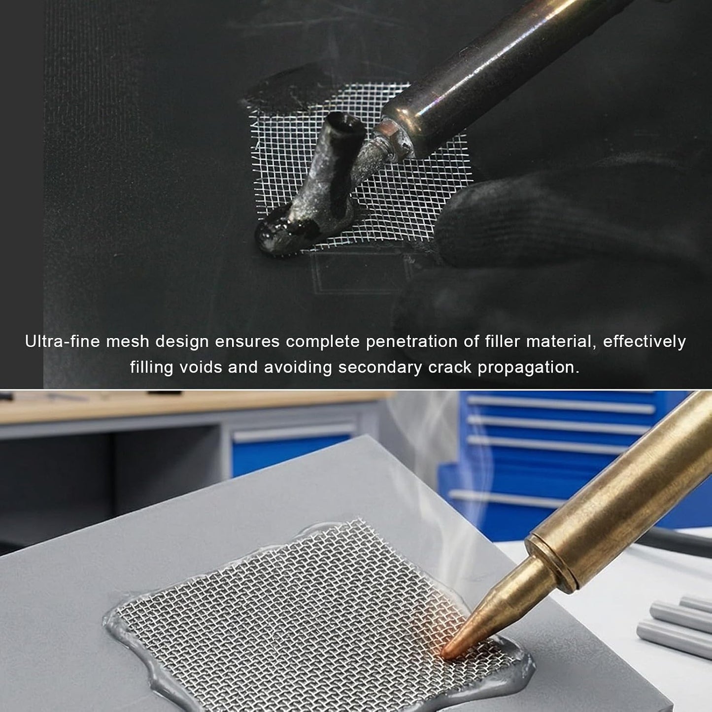 5 PCS Plastic Welding Mesh, Stainless Steel Wire Mesh Screen for Car Bumper Repair, Thermoplastic Repairs Weld Kit for Window Screen Fireplace Net, Universal Car Accessories