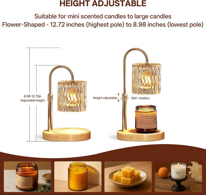 Homelist Candle Warmer Lamp with Timer, Height Adjustable Candle Lamp, Home Decor, Wax Melt Warmer for Birthday Chrismas Holiday Gifts for Mom, Women, Sister