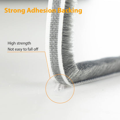 Bruiefpap 39.4FT Weather Stripping for Doors and Windows, Self-Adhesive Soundproofing Door Seal, Door Insulation for Sliding, Exterior, Frames and Front, 0.35'' Wide x 0.35'' Thick, Grey