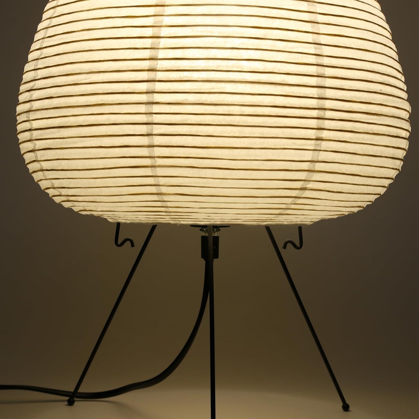Japanese Noguchi Inspired Table Lamp Zen Rice Paper Lantern with Warm Light for Bedroom Living Room or Office Modern Japandi Decor(Segment)