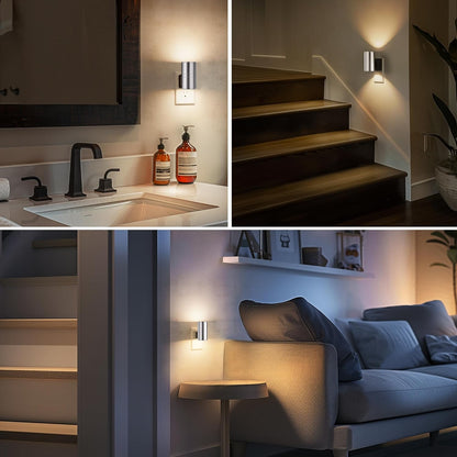 L LOHAS LED Night Light Plug in, Night Lights Plug into Wall, Light Sensor, 0-100LM Soft White 3000K, Dimmable Night Light, Modern Nightlight for Kids Bathroom Hallway Bedroom Kitchen Stairway, 2 Pack