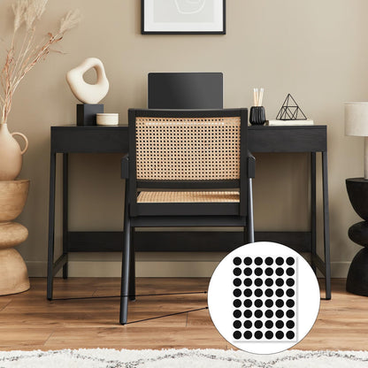 96pcs Felt Pads for Cabinet Door, 1.3cm/1/2in Round Thick Quite Small Cupboard Bumpers Self Adhesive Sticky Felt Dots Furniture Tools for Kitchen Furniture Floor Drawers Table Chair Legs Feet (Black)