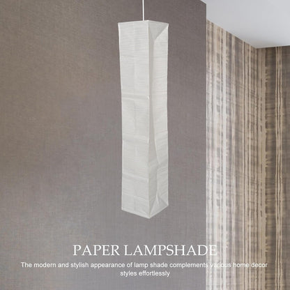 Veemoon Square Paper Floor Lamp Shade, Standing Rice Paper Lantern Shade Foldable Japanese Light Cover Modern Style Decorative Lampshade for Home Office Bedroom, Soft Lighting, 38. 5inch, Beige