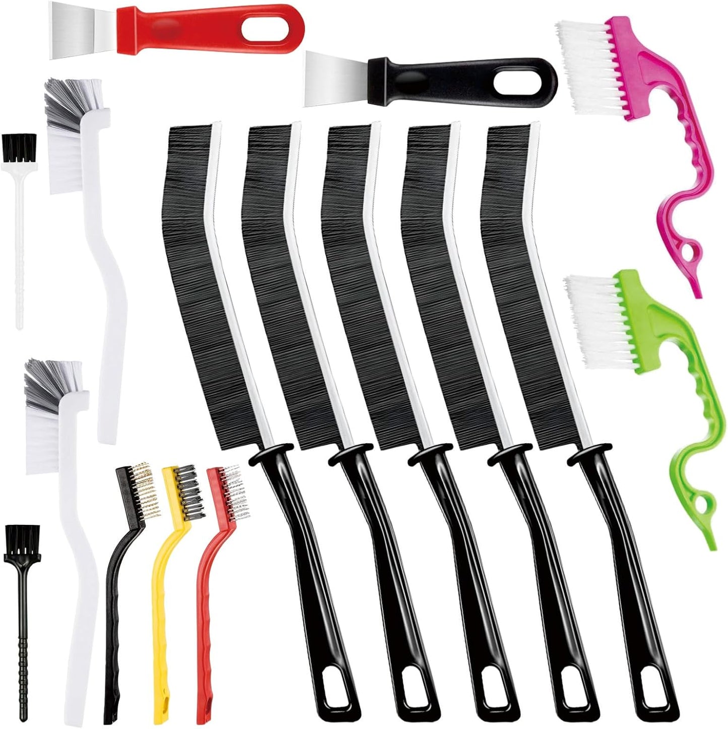18Pcs Crevice Gap Cleaning Brush,Door Window Track Groove Corner Crevice Cleaning Brushes for Cleaning Window Grooves, Bathroom, Toilet Corner, Kitchen, Faucet, Sink