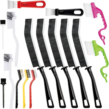 18Pcs Crevice Gap Cleaning Brush,Door Window Track Groove Corner Crevice Cleaning Brushes for Cleaning Window Grooves, Bathroom, Toilet Corner, Kitchen, Faucet, Sink