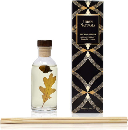 Urban Naturals Smoked Vanilla Reed Diffuser Set with Vanilla Bean, Sandalwood & Leather | Made in the USA - Colors A