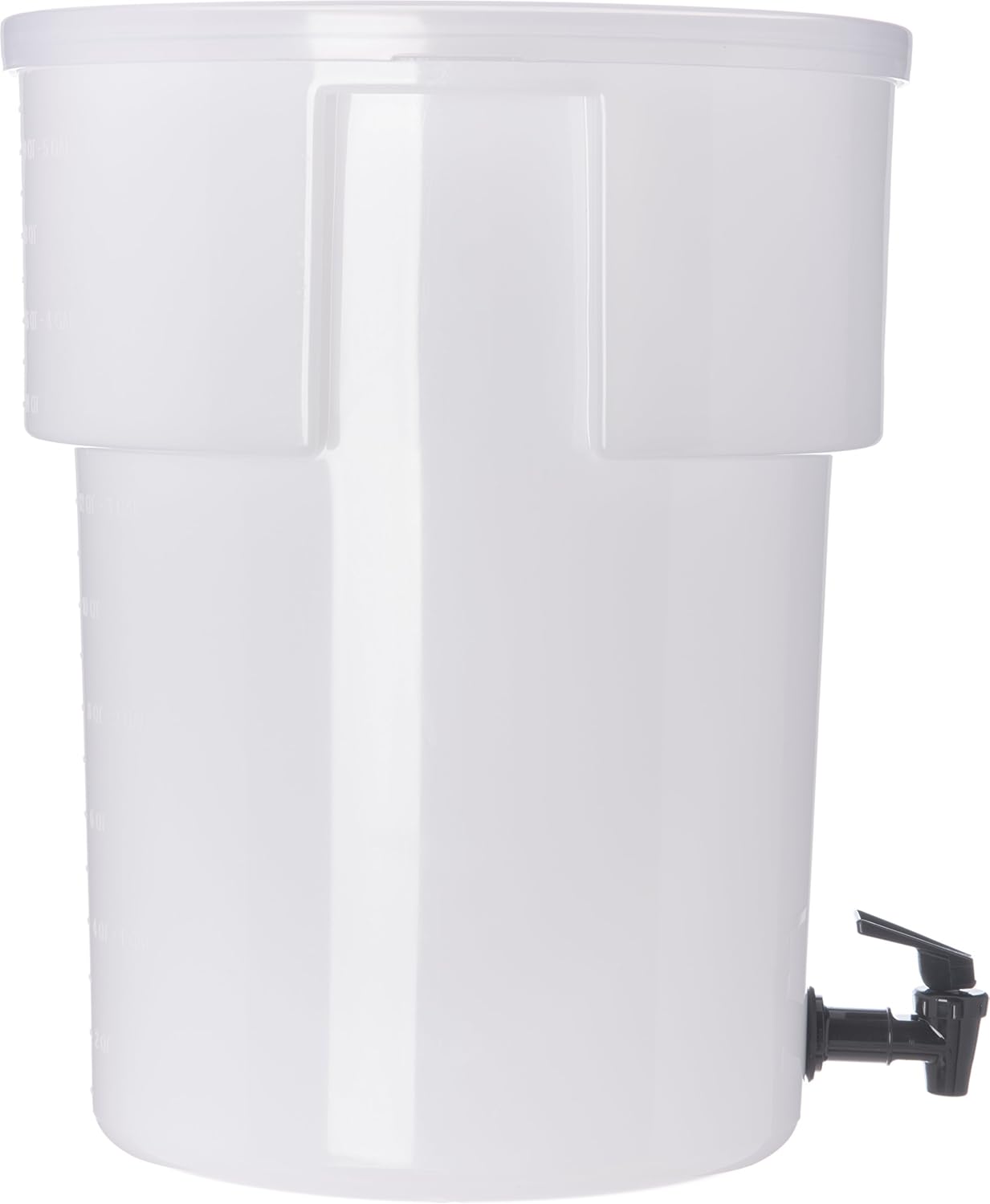 Carlisle FoodService Products Round Beverage Dispenser, Durable Drink Dispenser with Spigot and Sturdy Base for Catering, Events, and Parties, Plastic, 5 Gallons, Black