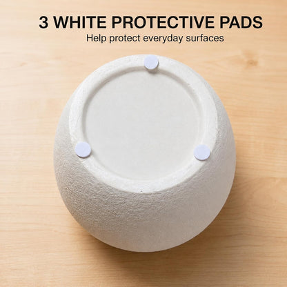 5.9" Small White Round Ceramic Vase, Coffee Table Shelf Decor