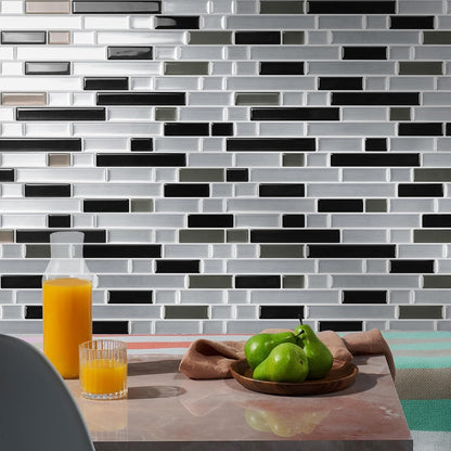 STICKGOO Peel and Stick Backsplash - 10 Sheets of 12”×12” - 3D Self Adhesive Peel and Stick Tile Backsplash for Kitchen & Bathroom