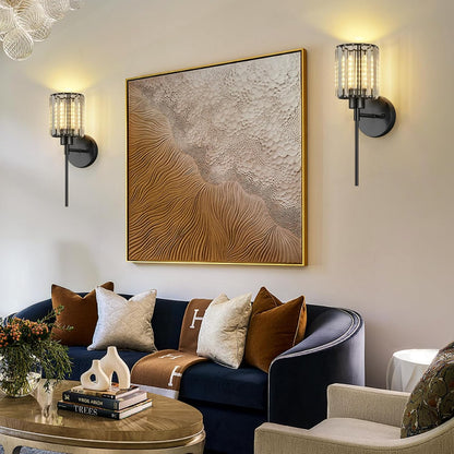 Crystal Battery Operated Wall Sconces, Brushed Gold Rechargeable Wireless Wall Sconce Lights with Dimmable Bulbs and Remote, 12 Colors and 3CCT Dimmable Crystal Lamps for Living Bedroom, 3000~6000K