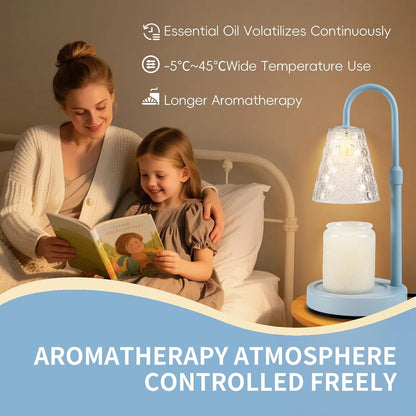 Candle Warmer Lamp with Timer Dimmable, Birthday Gifts for Women Mom, House Warming Gifts New Home Decor, Wax Melt Warmer for Jar Candles with 2 Bulbs, Black