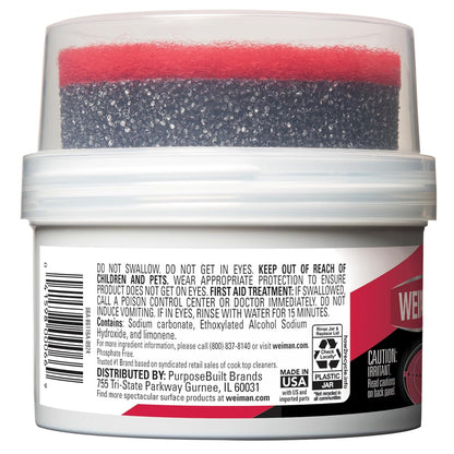 Weiman Cooktop Cleaner Paste, Easily Remove Burned-On Food, Grease and Watermarks, Leaving Your Glass Cook Top Sparkling