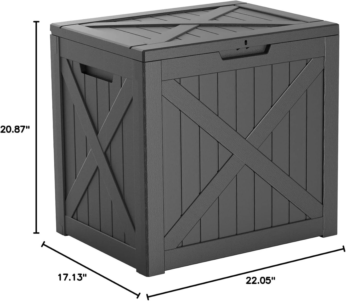 320 Gallon Waterproof Outdoor Storage Box, UV Resistant Resin Deck Box with Hydraulic Rod for Reinforced Stability, Perfect for Patio, Garden, and Pool（Black，320 Gallon）