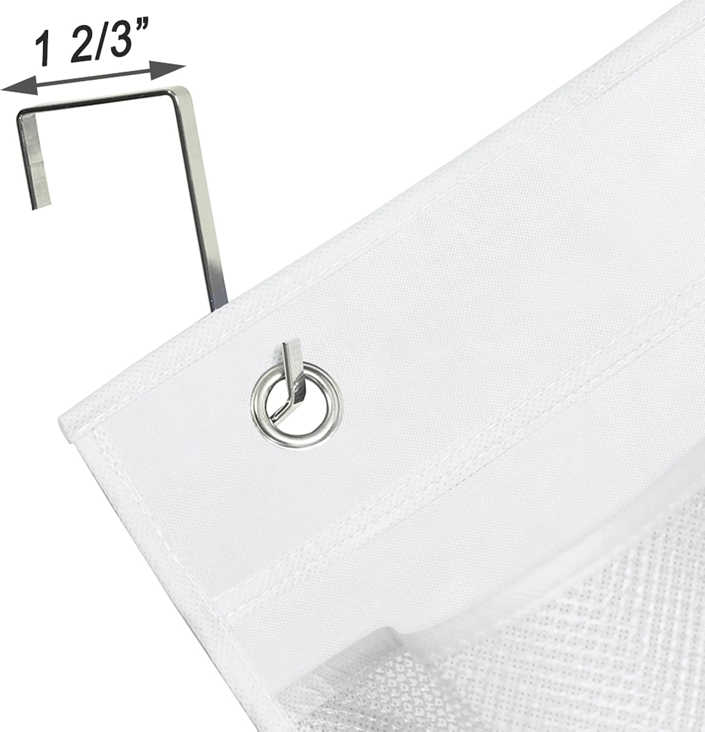 KIMBORA 2 Packs Narrow Over the Door/Wall Shoe Organizer Cruise, Small Hanging Shoe Rack for Closet with Clear Mesh Pocket for Bathroom, RV, Pantry, Camping (White)