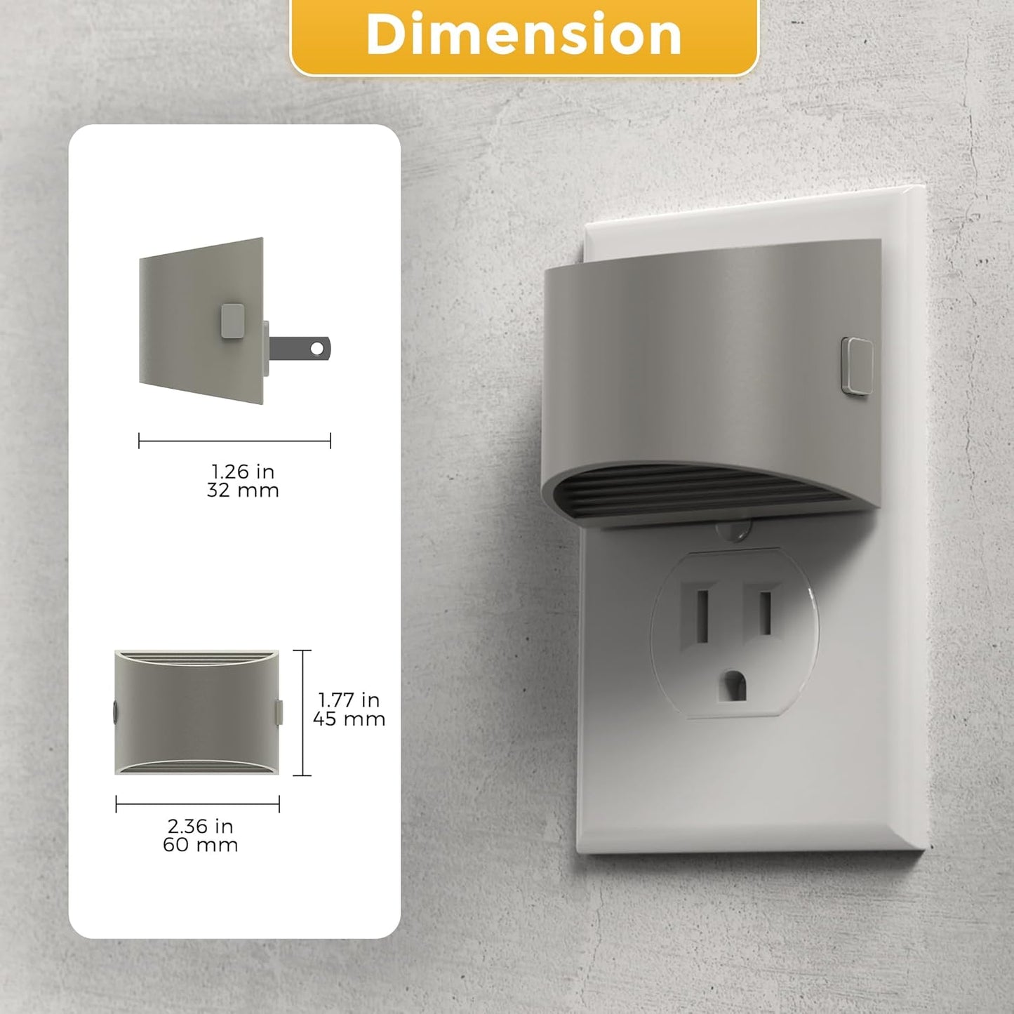 L LOHAS LED Night Lights Plug into Wall 2 Pack, Dusk to Dawn Sensor Nightlight, Brightness Adjustable, 3000K Soft White